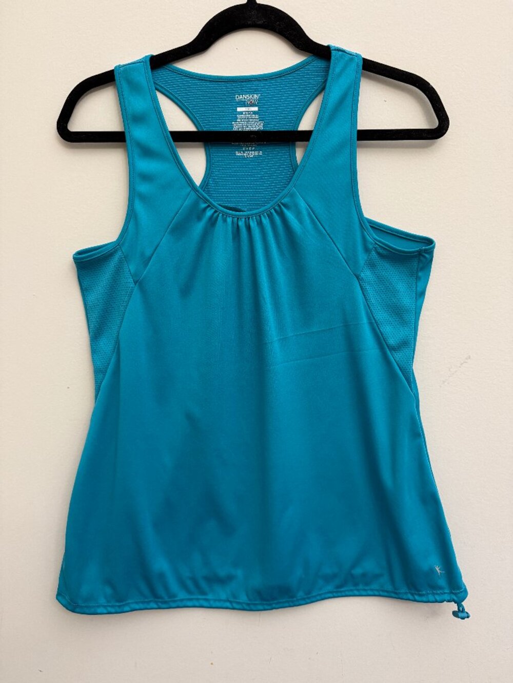 Teal Gym Athletic Tank Top - Danskin Now Loose Teal Size Medium (8-10)